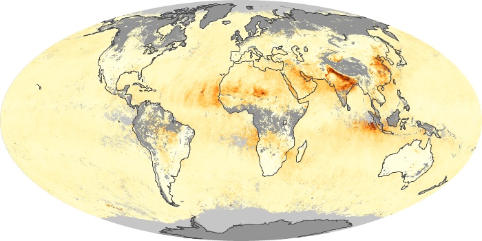 Global Map Aerosol Optical Depth Image 160