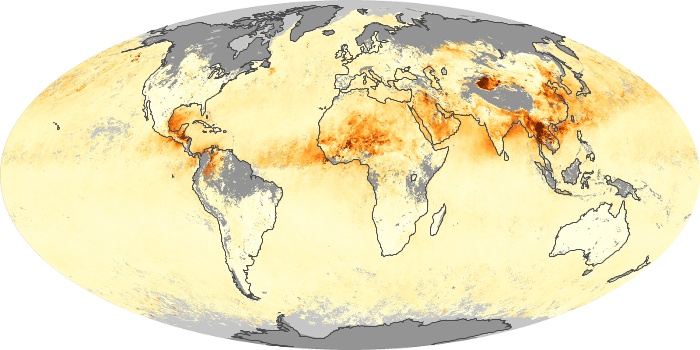 Global Map Aerosol Optical Depth Image 242