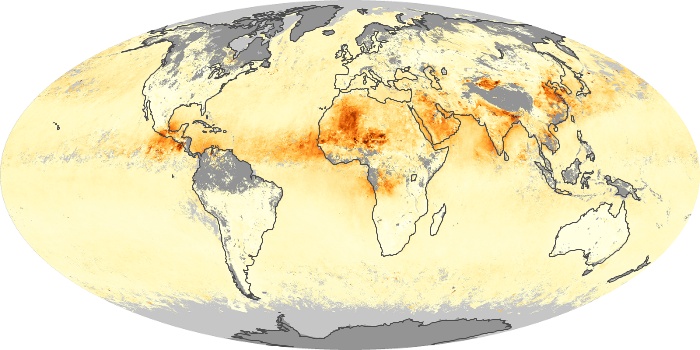 Global Map Aerosol Optical Depth Image 167