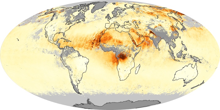 Global Map Aerosol Optical Depth Image 245