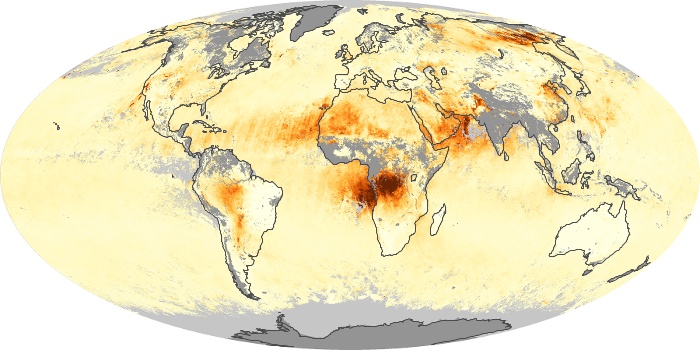 Global Map Aerosol Optical Depth Image 246