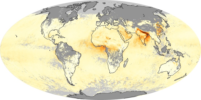 Global Map Aerosol Optical Depth Image 222