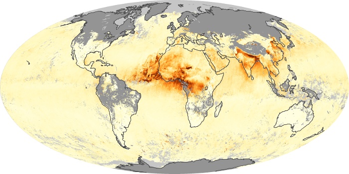 Global Map Aerosol Optical Depth Image 224