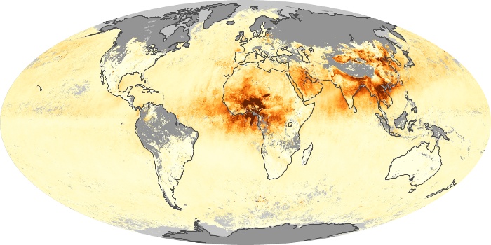 Global Map Aerosol Optical Depth Image 253