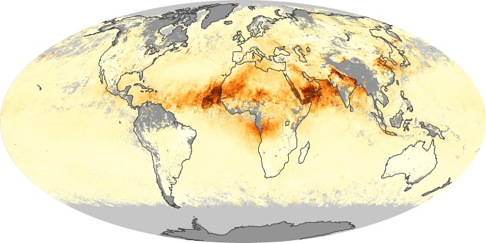 Global Map Aerosol Optical Depth Image 228