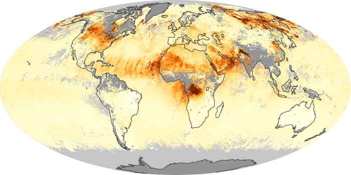 Global Map Aerosol Optical Depth Image 229