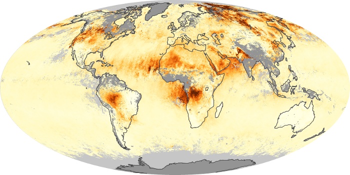 Global Map Aerosol Optical Depth Image 230