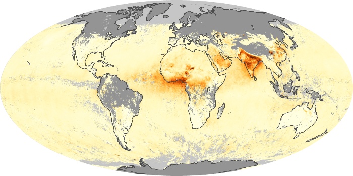 Global Map Aerosol Optical Depth Image 234