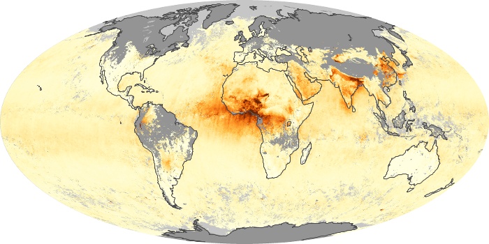 Global Map Aerosol Optical Depth Image 236