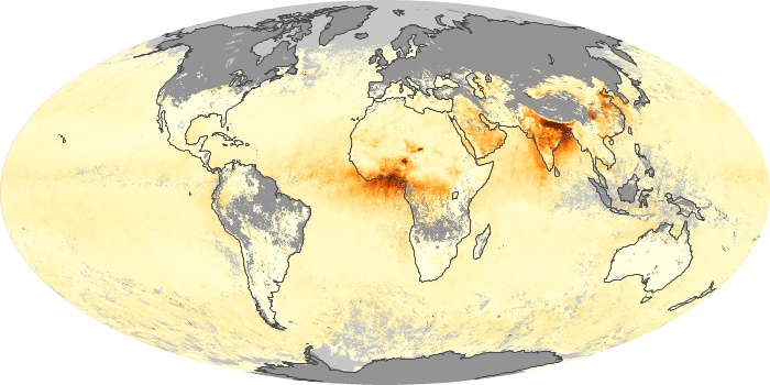 Global Map Aerosol Optical Depth Image 275