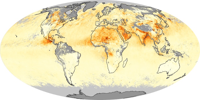 Global Map Aerosol Optical Depth Image 251