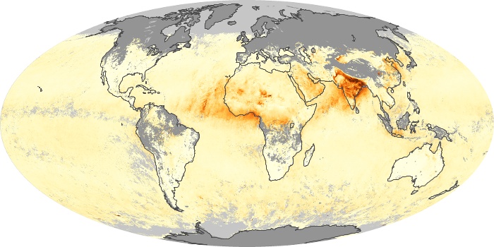 Global Map Aerosol Optical Depth Image 258
