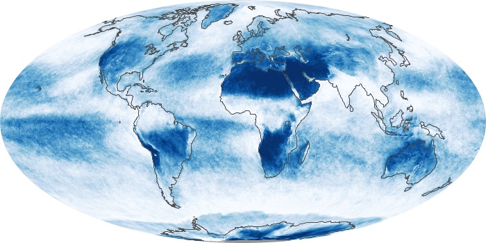 Global Map Cloud Fraction Image 50