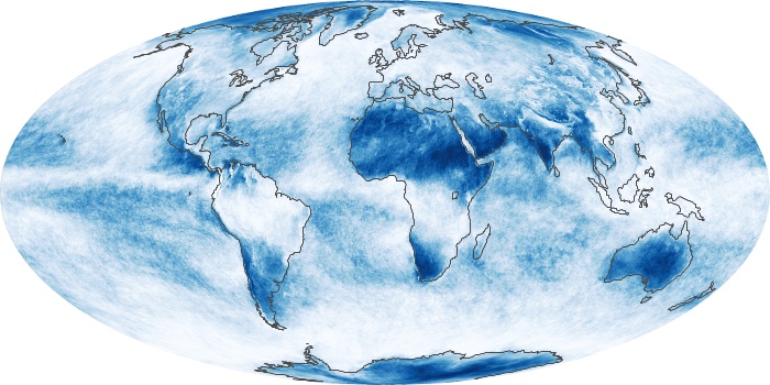 Global Map Cloud Fraction Image 127