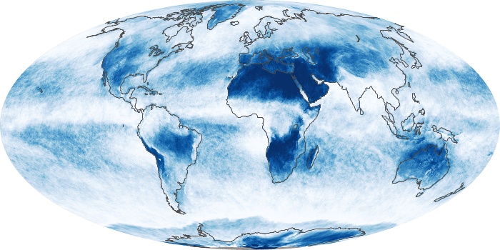 Global Map Cloud Fraction Image 127