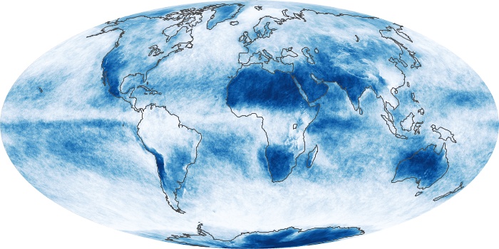 Global Map Cloud Fraction Image 254