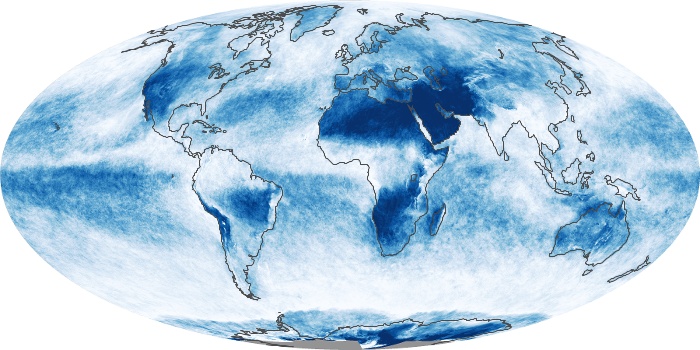 Global Map Cloud Fraction Image 257