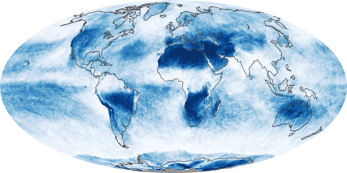 Global Map Cloud Fraction Image 257