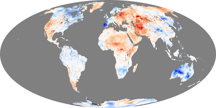 Global Map Land Surface Temperature Anomaly Image 3