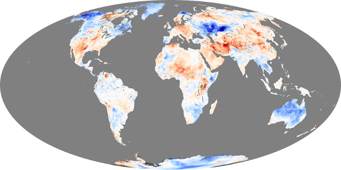 Global Map Land Surface Temperature Anomaly Image 3