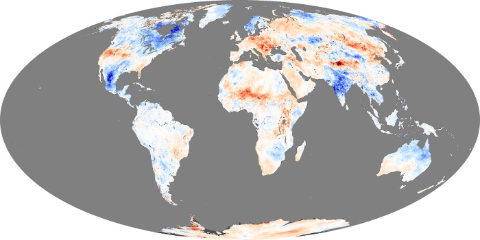 Global Map Land Surface Temperature Anomaly Image 5