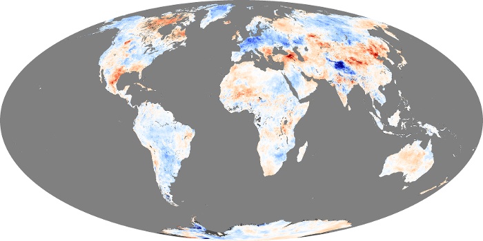 Global Map Land Surface Temperature Anomaly Image 5