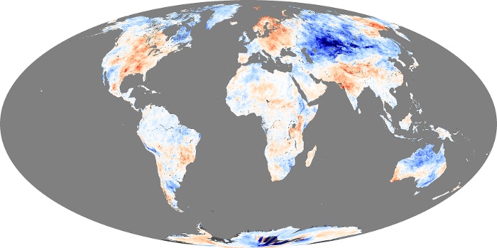 Global Map Land Surface Temperature Anomaly Image 8