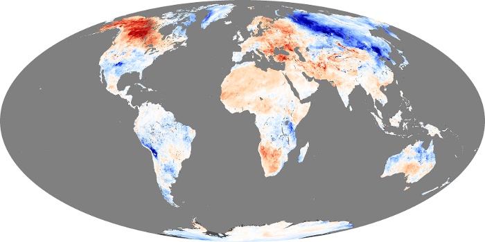 Global Map Land Surface Temperature Anomaly Image 11