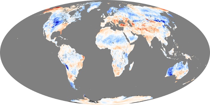 Global Map Land Surface Temperature Anomaly Image 12