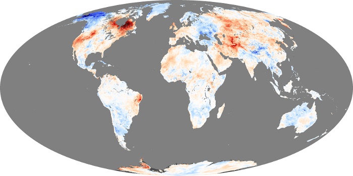 Global Map Land Surface Temperature Anomaly Image 16