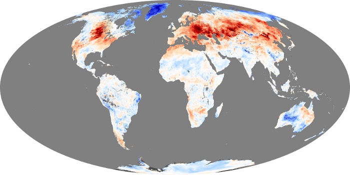 Global Map Land Surface Temperature Anomaly Image 25