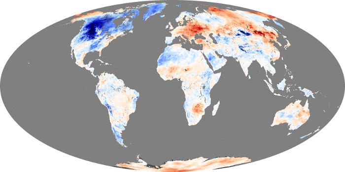 Global Map Land Surface Temperature Anomaly Image 25