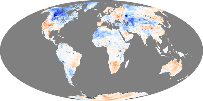 Global Map Land Surface Temperature Anomaly Image 27