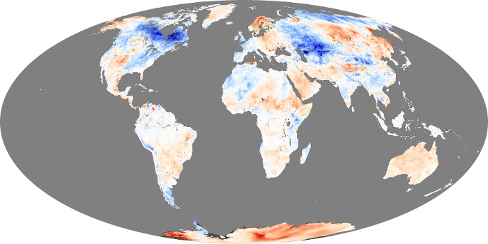 Global Map Land Surface Temperature Anomaly Image 27