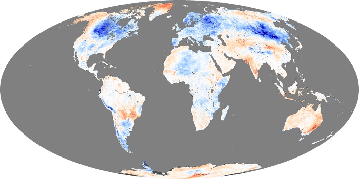 Global Map Land Surface Temperature Anomaly Image 5