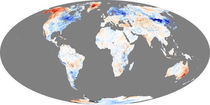 Global Map Land Surface Temperature Anomaly Image 34