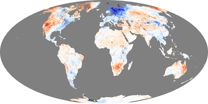 Global Map Land Surface Temperature Anomaly Image 36