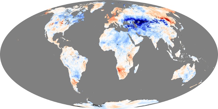 Global Map Land Surface Temperature Anomaly Image 9