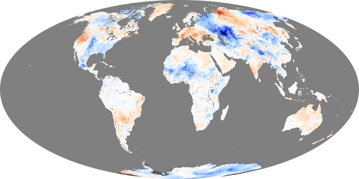 Global Map Land Surface Temperature Anomaly Image 13