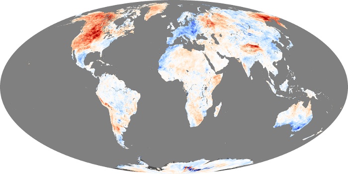 Global Map Land Surface Temperature Anomaly Image 45