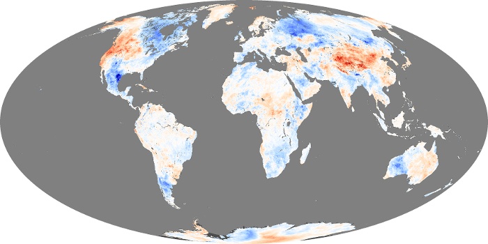 Global Map Land Surface Temperature Anomaly Image 50