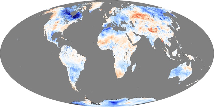 Global Map Land Surface Temperature Anomaly Image 52