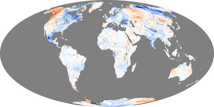 Global Map Land Surface Temperature Anomaly Image 25