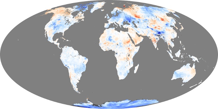 Global Map Land Surface Temperature Anomaly Image 25