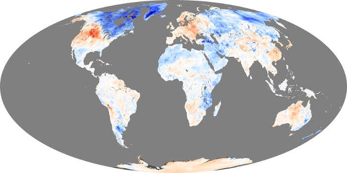 Global Map Land Surface Temperature Anomaly Image 31