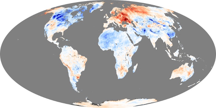 Global Map Land Surface Temperature Anomaly Image 32