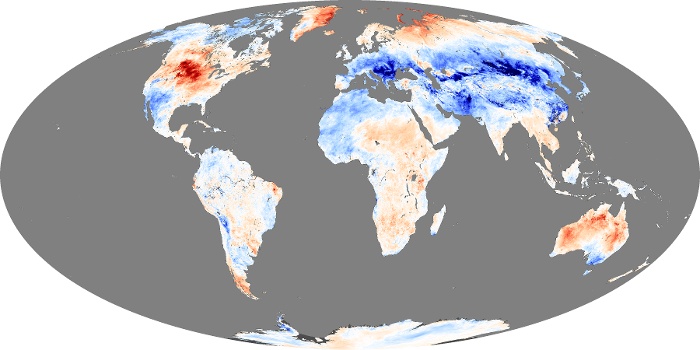 Global Map Land Surface Temperature Anomaly Image 60