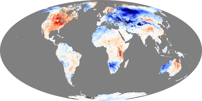 Global Map Land Surface Temperature Anomaly Image 71