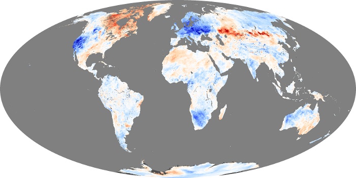 Global Map Land Surface Temperature Anomaly Image 74