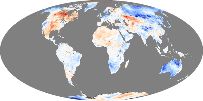 Global Map Land Surface Temperature Anomaly Image 75